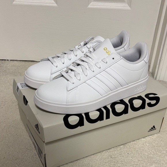 Adidas White Grand Court 2.0 Sneakers - Picture 1 of 5